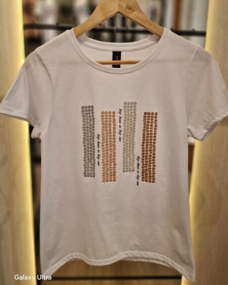 Remera Cuello O Tiras lentejuela