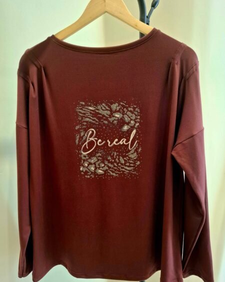 Remera modal pinza en hombro Be real