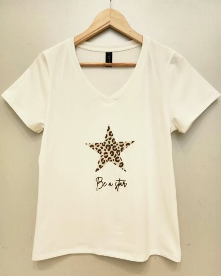 Remera de Algodón con Lycra Be a Star