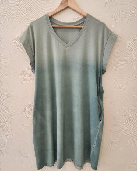 Vestido V algodón c/lycra